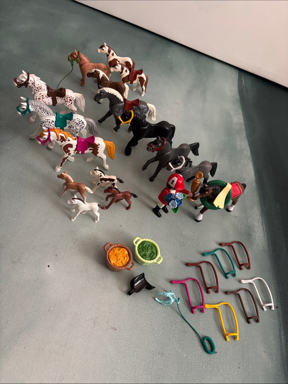 16 Playmobil Horses Equestrian Lot